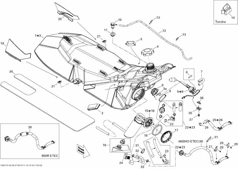 ��������  Renegade BackCountry, BackCountry X 600HO ETEC, 2011 - Fuel System