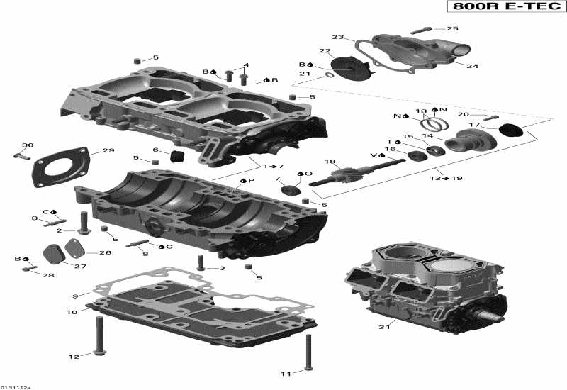 SkiDoo Renegade X 800R ETEC, 2011 - Crankcase And Water Pump (renegade)