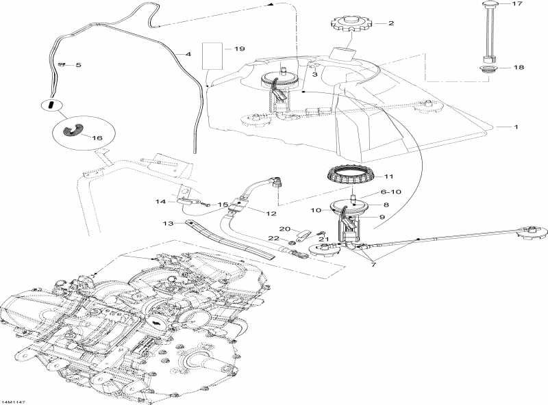 snowmobile Ski Doo Skandic SWT V800 YetiII, 2011 - Fuel System