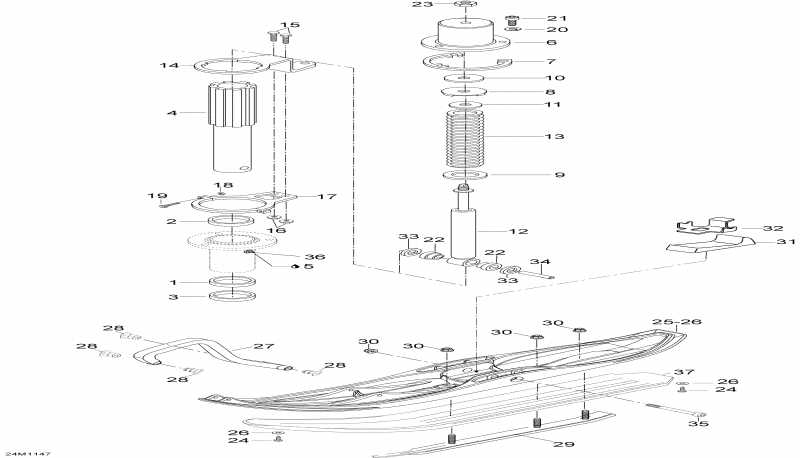 �������� SkiDoo Skandic SWT V800 YetiII, 2011 - Front Suspension And Ski