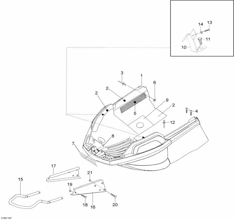  Ski-doo  Skandic SWT V800 YetiII, 2011 - Bottom Pan