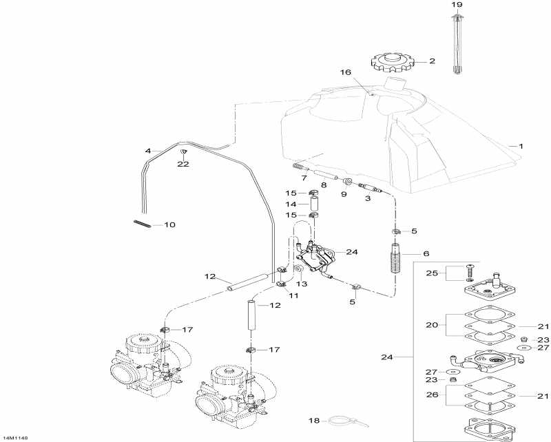 Skidoo Skandic WT 550F YetiII, 2011  - Fuel System