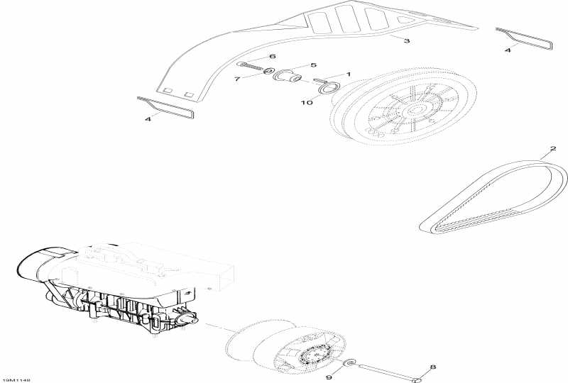 �������� SKIDOO ����������� Skandic WT 550F YetiII, 2011 - Pulley System