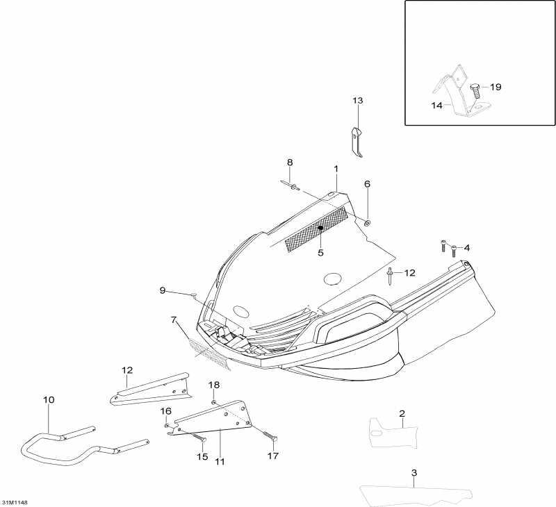 Ski Doo Skandic WT 550F YetiII, 2011  - Bottom Pan