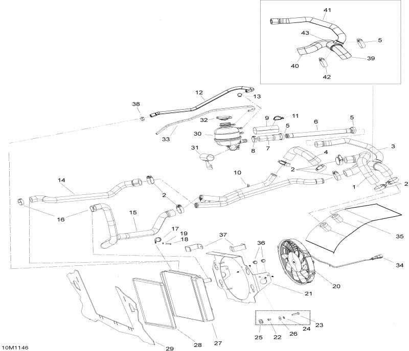  SkiDoo  Skandic WT 600 ACE XU, 2011 - Cooling System