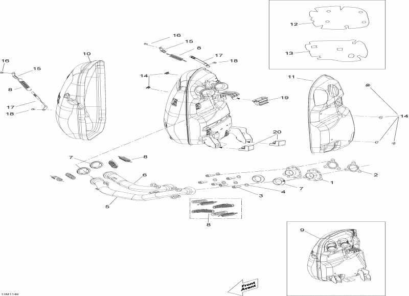 snowmobile   Skandic WT 600 ACE XU, 2011 - Exhaust System