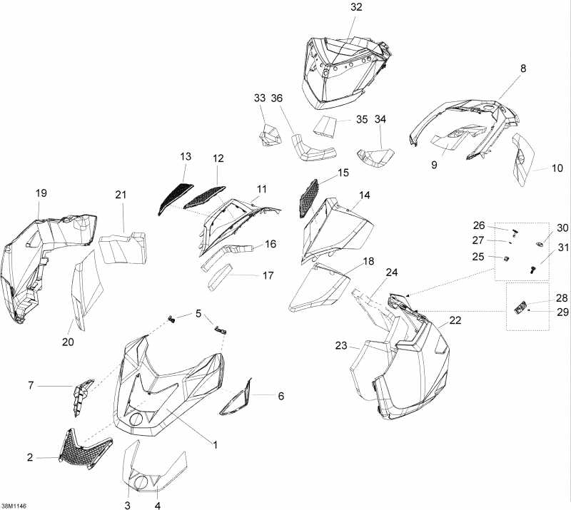  Ski Doo  Skandic WT 600 ACE XU, 2011 - Hood