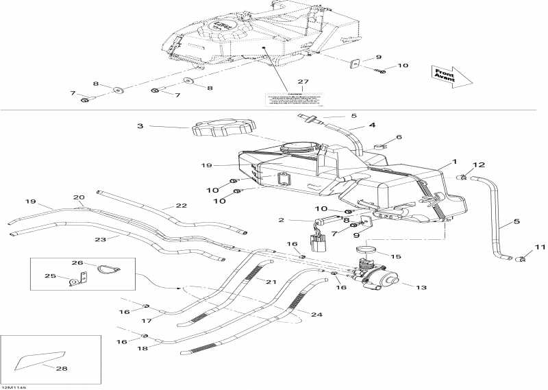 snowmobile Skidoo  Skandic WT 600HO ETEC, 2011 - Oil System