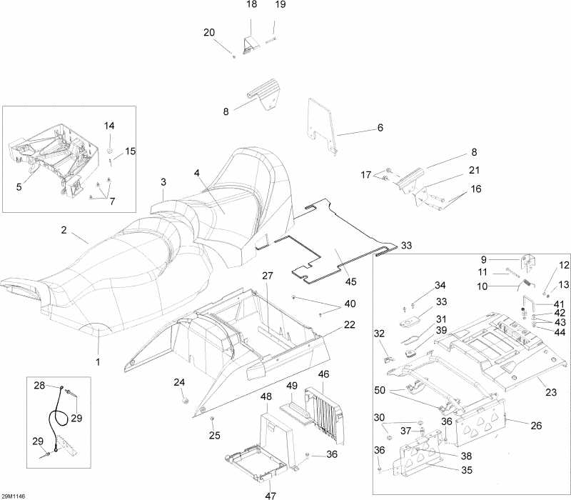  SKIDOO Skandic WT 600HO ETEC, 2011 - Seat Wt 600ho Etec