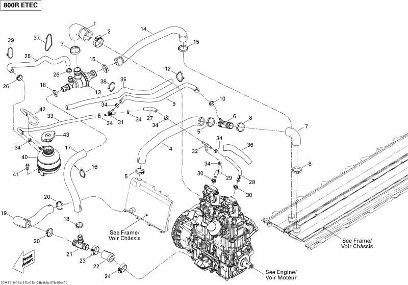  Ski Doo Summit FREERIDE 800R E-TEC, 2011  - Cooling System