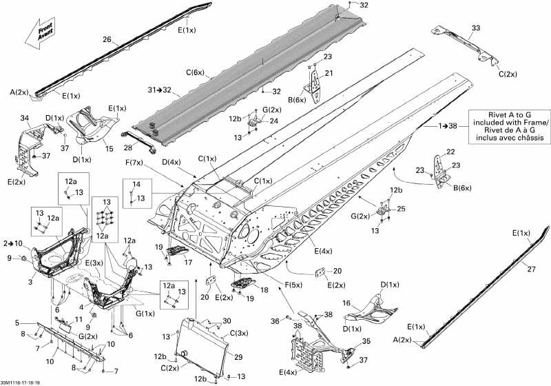 snowmobile Skidoo Summit X 600HO E-TEC, 2011 ������ - Frame