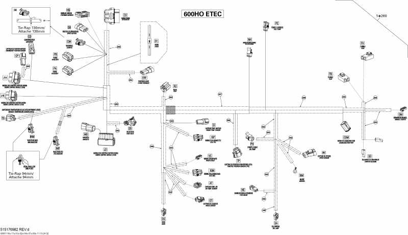  SKIDOO  Summit X 600HO E-TEC, 2011 - Electrical Harness 600ho Etec