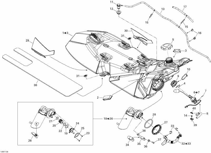 snowmobile ski-doo Tundra LT 600ACE, 2011  - Fuel System