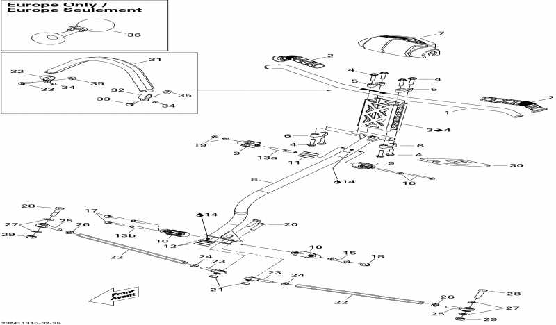 Skidoo Tundra STD & Sport & LT 550F XP-LTS, 2011 - Steering Sport, Lt