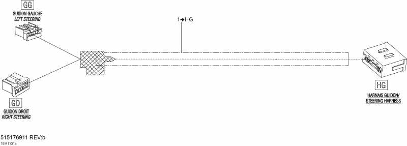 SkiDoo Tundra STD & Sport & LT 550F XP-LTS, 2011  - Steering Wiring Harness Std