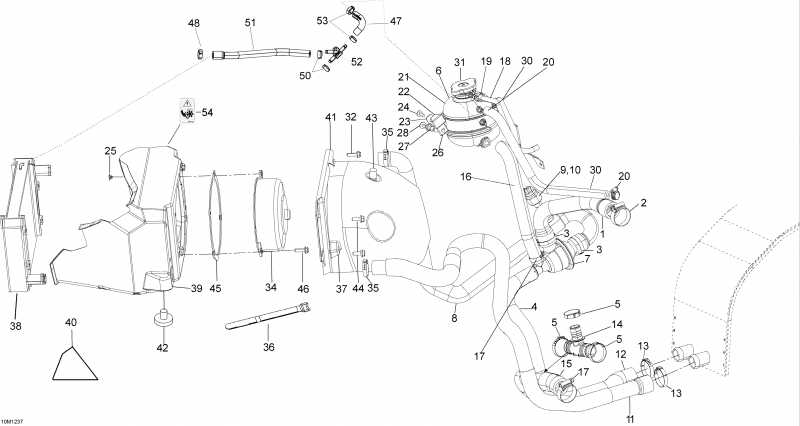  Skidoo Expedition LE 600HOETEC XU, 2012  - Cooling System