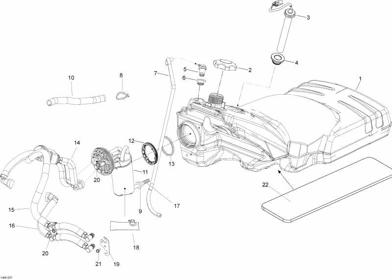  SKIDOO Expedition LE 600HOETEC XU, 2012 - Fuel System