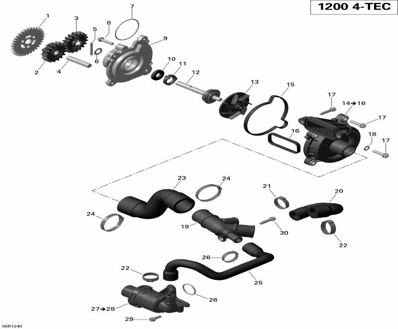 snowmobile Skidoo Expedition SE 1200 XU, 2012 - Engine Cooling