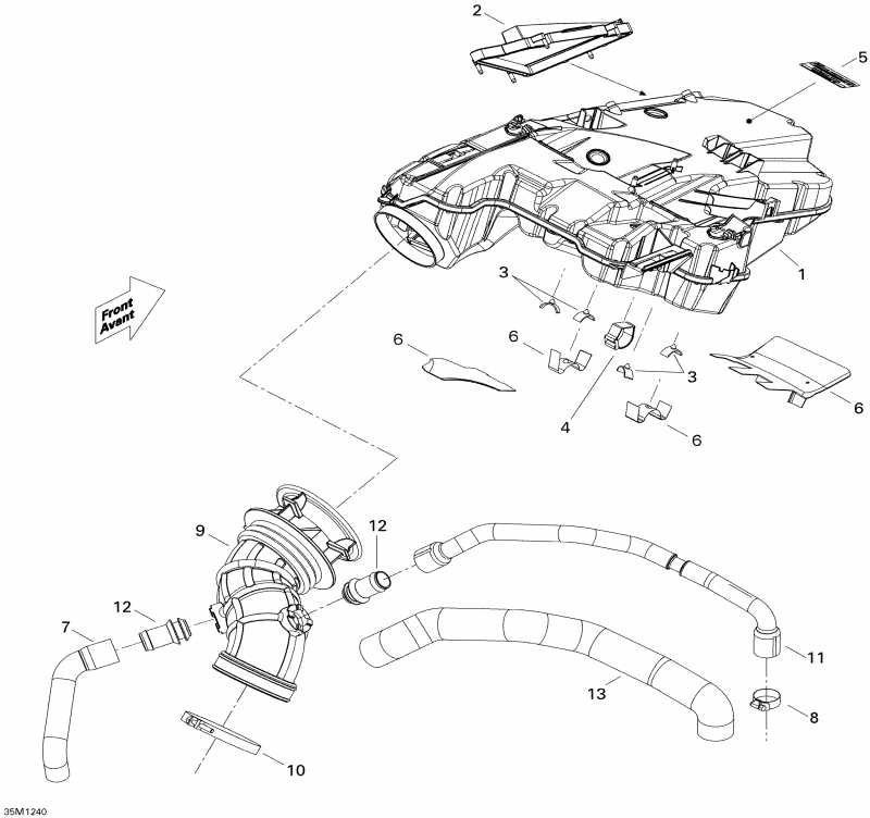 SKIDOO Expedition SE 1200 XU, 2012 - Air Intake System