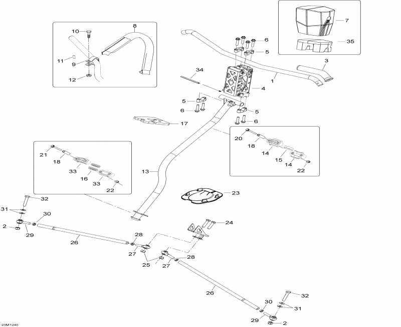 snowmobile   Expedition SE 1200 XU, 2012 - Steering