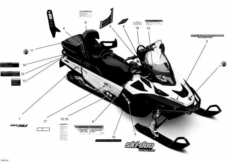 Skidoo Expedition SE 1200 XU, 2012  - Decals North America