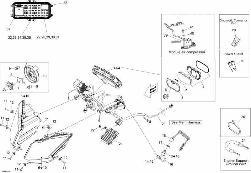 snowmobile Ski-doo Expedition SE 1200 XU, 2012  -  System