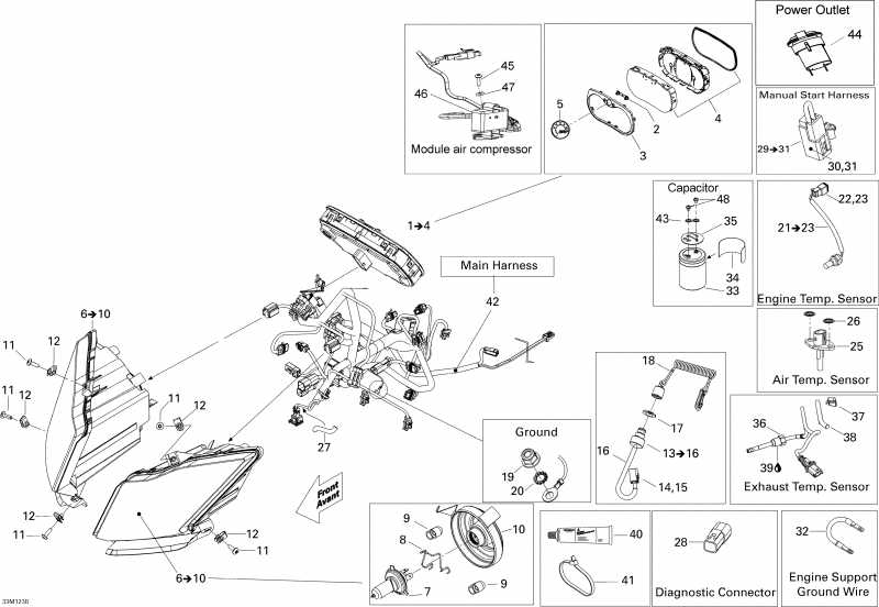  Skidoo Expedition SE 600HOETEC XU, 2012  - Electrical System