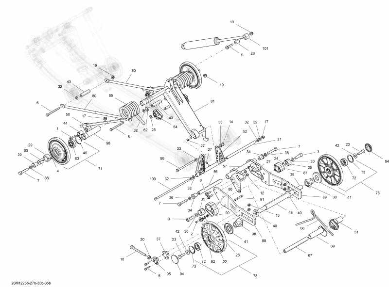 SKIDOO  Expedition Sport 550F XP-FAN, 2012 - Rear Suspension Rear Arm And Shock