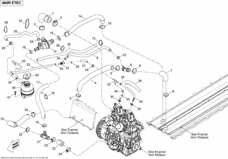  Ski Doo  Freeride 154 800R E-TEC (Racing), 2012 - Cooling System