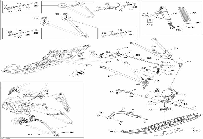 Freeride 154 800R E-TEC (Racing), 2012 ������ - Front Suspension And Ski