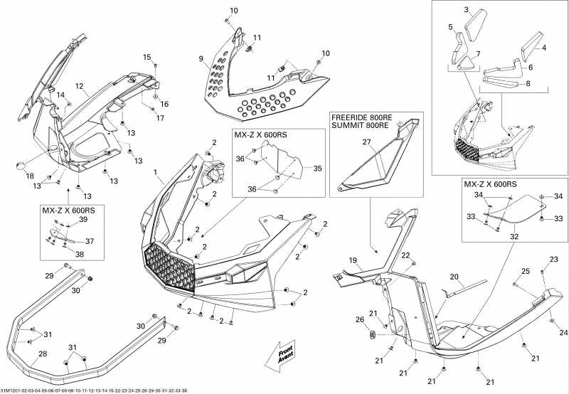 Freeride 154 800R E-TEC (Racing), 2012 - Bottom Pan