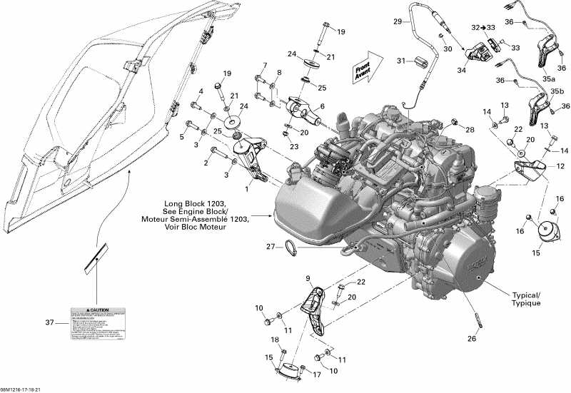  SKIDOO Grand Touring LE & SE 1200 XR, 2012  - Engine