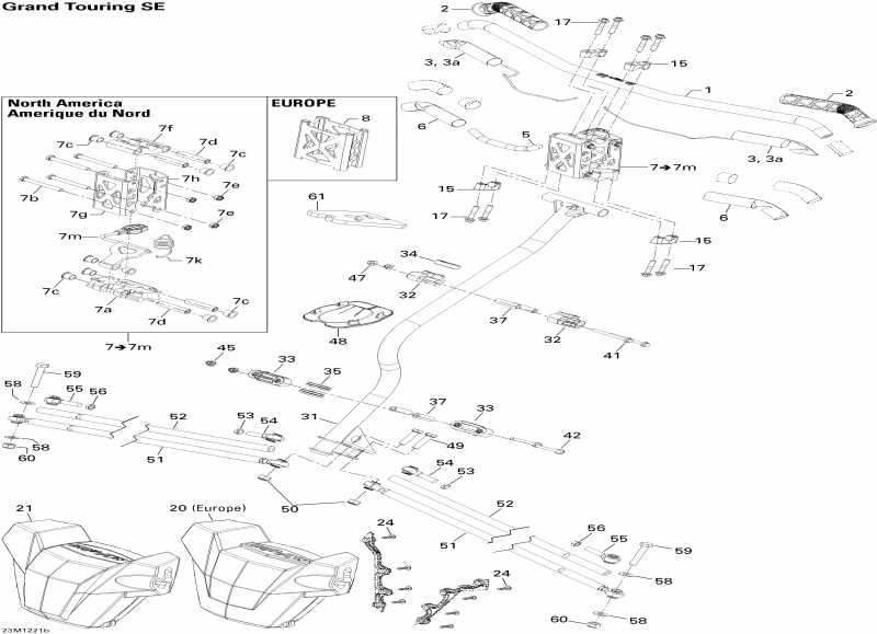 �������� Skidoo ����������� Grand Touring LE & SE 1200 XR, 2012 - Steering