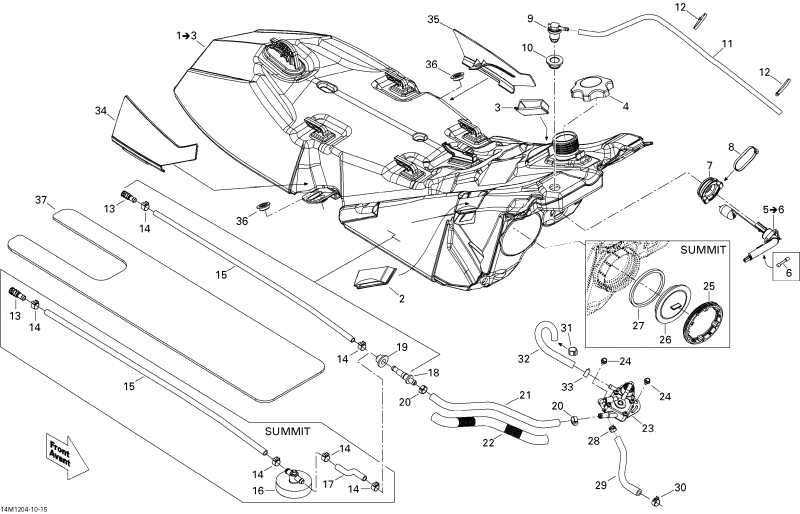  SkiDoo Grand Touring Sport 600 XP, 2012 - Fuel System