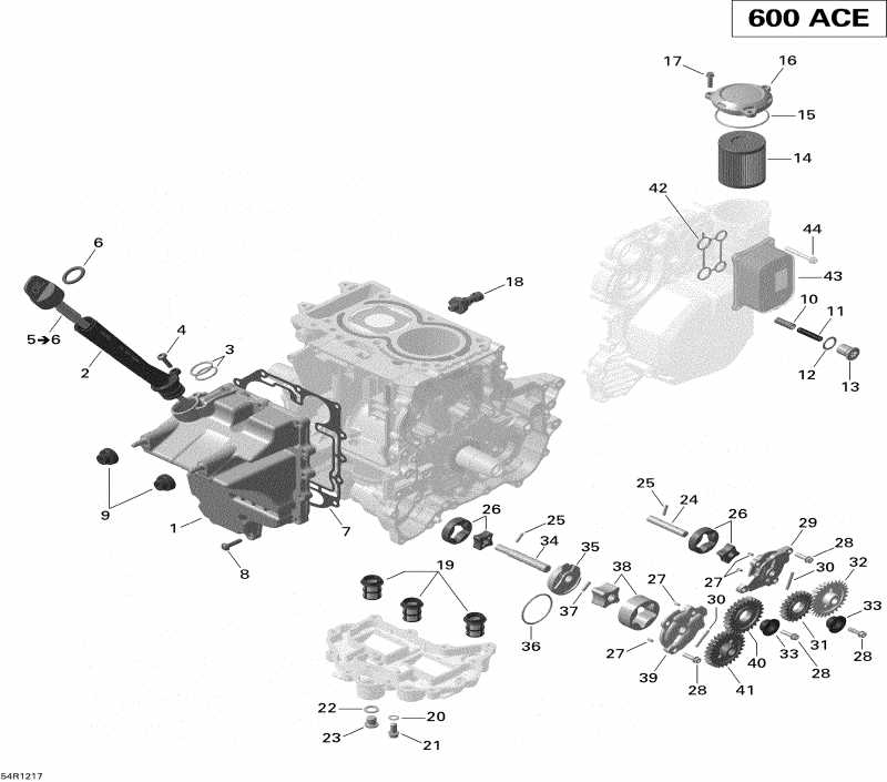  Skidoo Grand Touring Sport 600ACE LFF, 2012  - Engine Lubrication