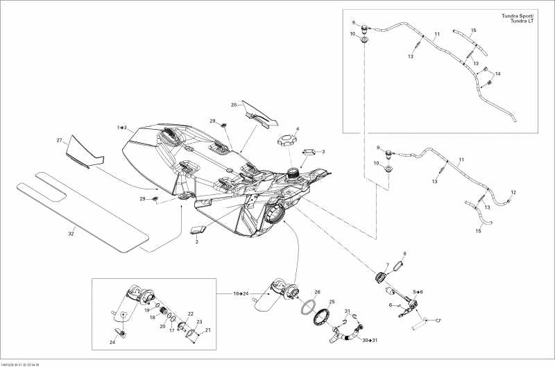 snowmobile  Grand Touring Sport 600ACE LFF, 2012  - Fuel System
