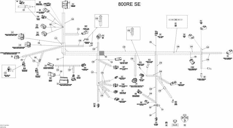  BRP SkiDoo GSX SE 800RETEC XR, 2012  - Electrical Harness 800r Etec