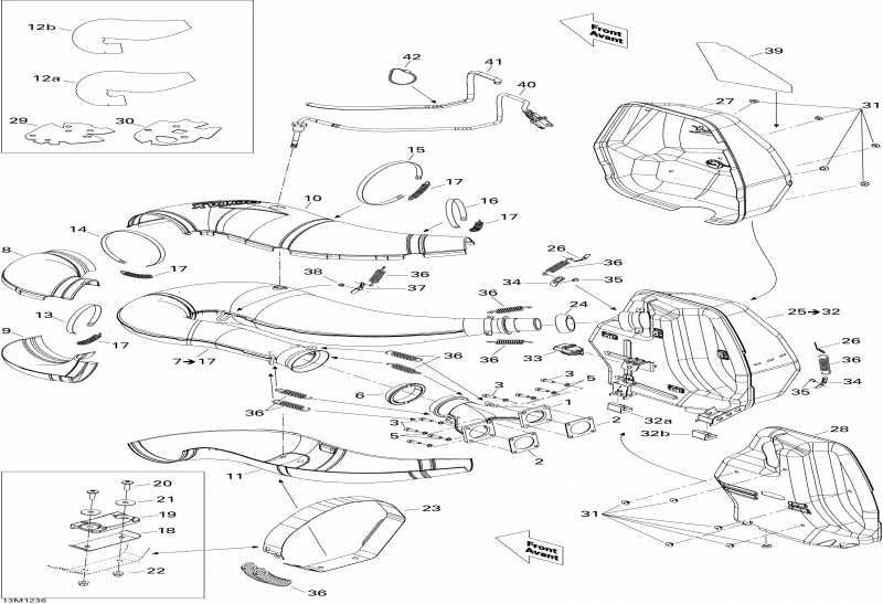 �������� ski-doo MX Z X 600RS, 2012 - Exhaust System