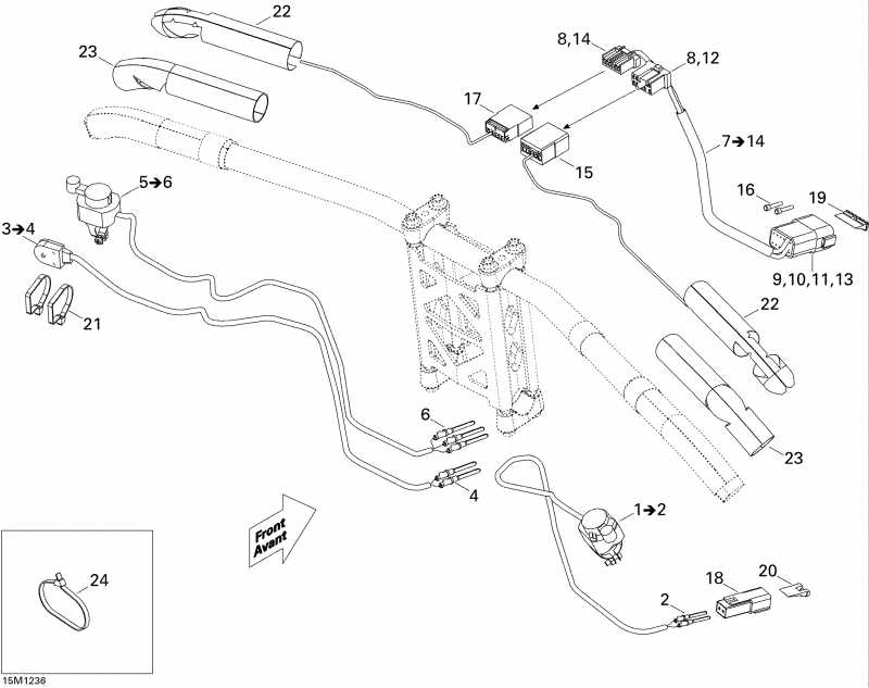 SkiDoo MX Z X 600RS, 2012 ������ - Steering Wiring Harness