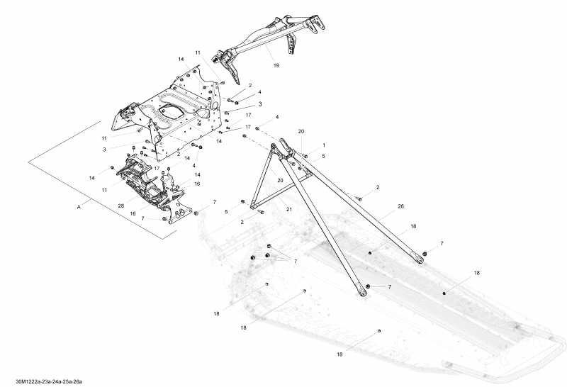 snowmobile SkiDoo - Frame Common Parts