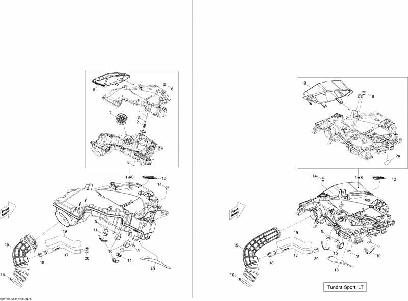 snowmobile SkiDoo MXZ TNT 600ACE LFF, 2012  - Air Intake System