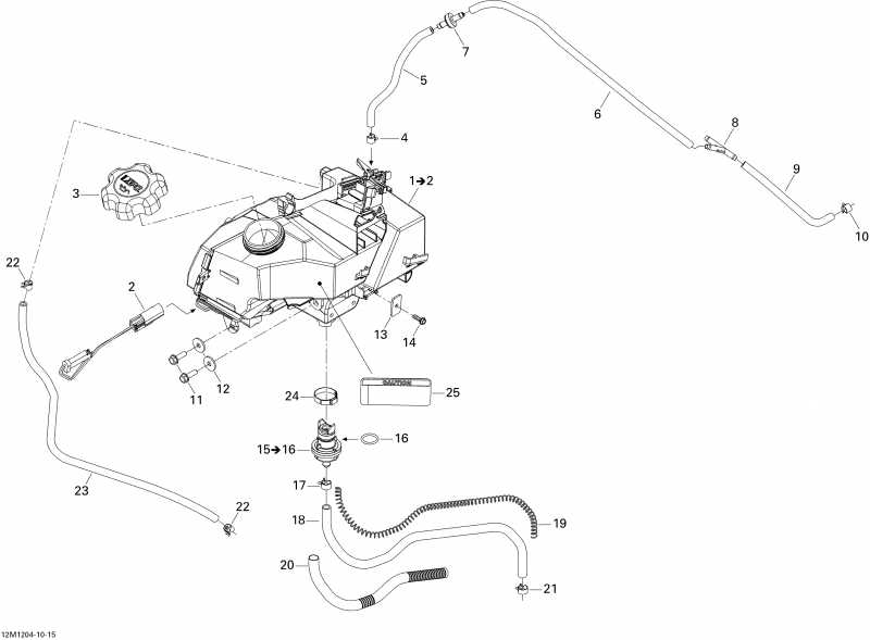 snowmobile Skidoo MXZ TNT & Sport 600 XP, 2012 - Oil System