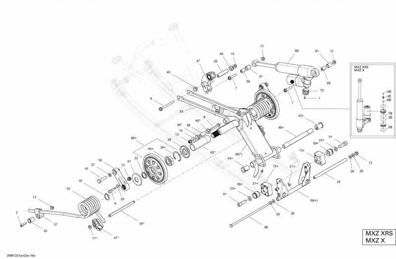 Skidoo MXZ X 600HOETEC, 2012 -   Rear  Fixe