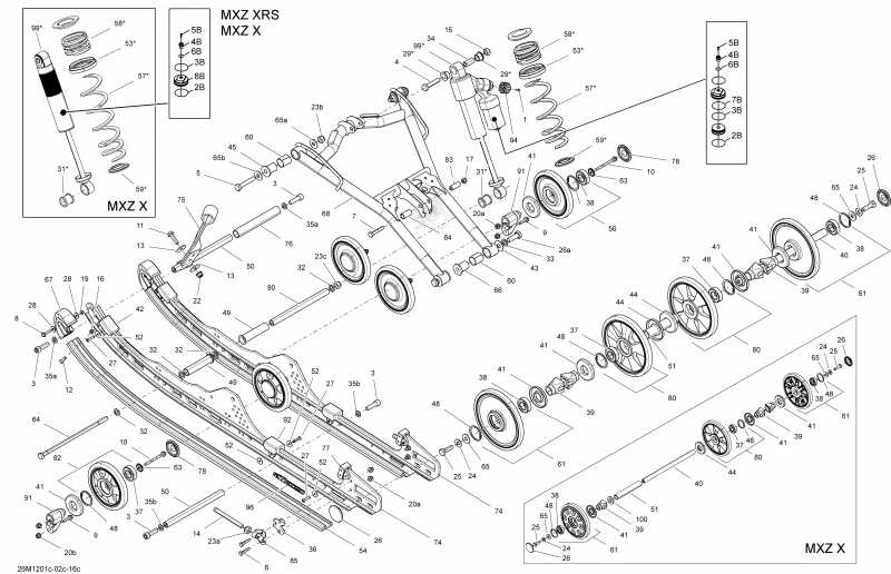 ski-doo MXZ X & TNT 1200 XR, 2012  - Rear Suspension Front Arm And Base