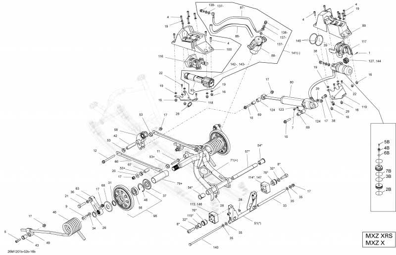  Skidoo MXZ X & TNT 1200 XR, 2012  -   Rear  Ajustable (x Model)