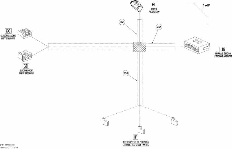 ��������  MXZ XRS 600HOETEC, 2012 - Steering Wiring Harness