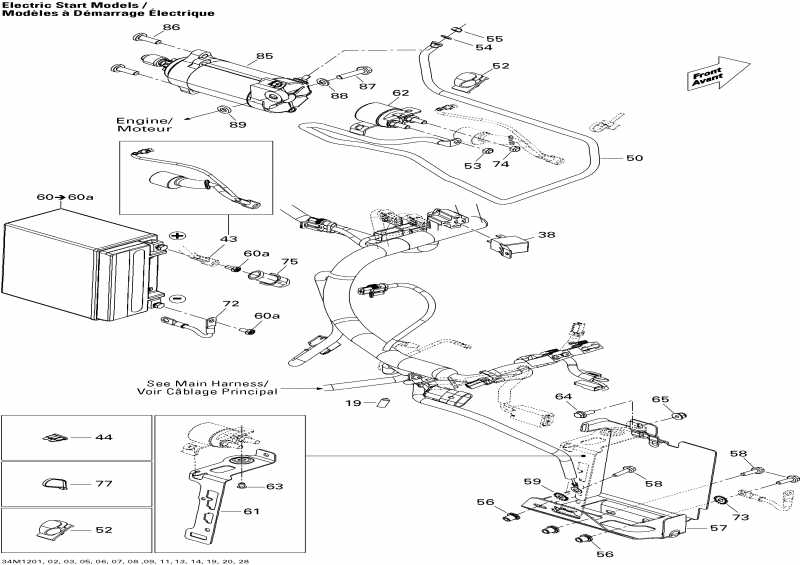  Skidoo Renegade Adrenaline 600HOETEC, 2012 - Battery And Starter 600ho Etec