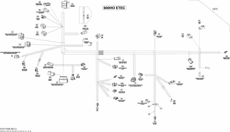�������� Skidoo Renegade Adrenaline 600HOETEC, 2012 - Electrical Harness 600ho Etec