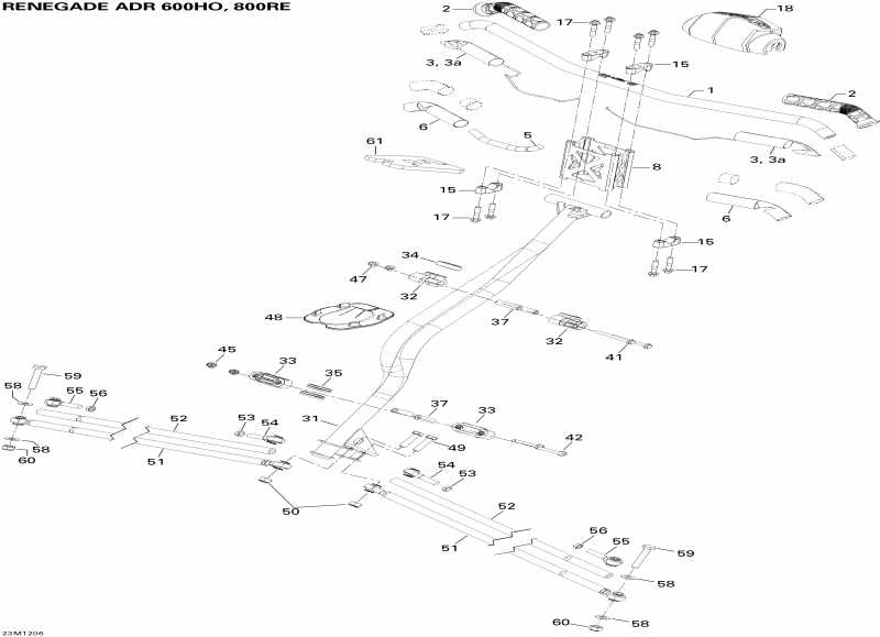 snowmobile SkiDoo Renegade Adrenaline 800RETEC XP, 2012 - Steering