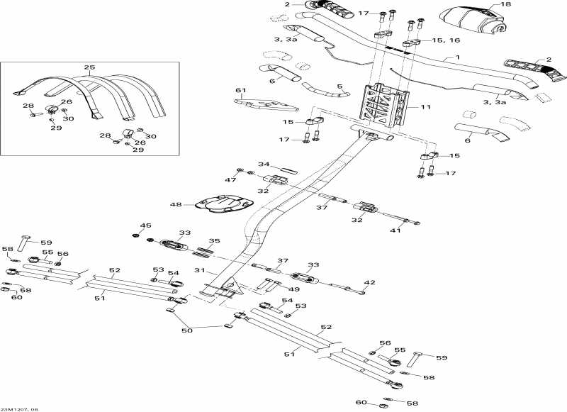 snowmobile  Renegade Back Country X 800RETEC XP, 2012 - Steering